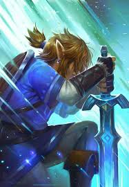 Link With The Master Sword Legend Of Zelda Breath Of The Wild Image Jeux Video Image Jeux Art Du Jeu