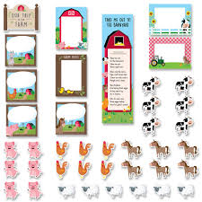 Springtime and summer on the farm and harvest in the fall…in here you'll find ideas for farm themed art play country and square dance music for games and movement… decorations: Farm Friends Classroom Decor Creative Teaching Press