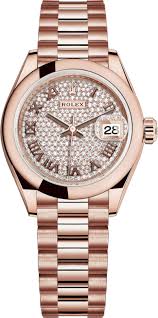 Rolex oyster perpetual gold stainless steel diamond mop dial ladies watch 6719. 279165 Rolex Diamond Lady Datejust 28mm Watch