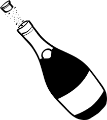 Champagne Bottle Clip Art Bottle Drawing Clip Art New Year Coloring Pages