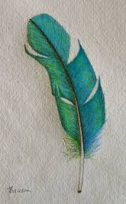 Colored Pencil Art 15 Feather Art Watercolor Feather Color Pencil Drawing