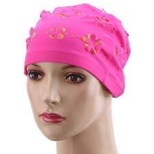 COPP Ny badmössa kvinnor unisex flickor långt hår badmössa badmössa stretch  draperi fri storlek simning pool sport elastisk turban, svart : Amazon.se:  Sport & outdoor