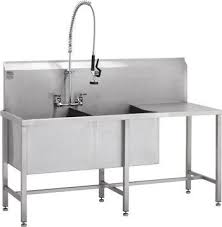 utility sink double bowl with drainer