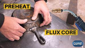Cast Iron Welding Repair Using Flux Core Wire Youtube