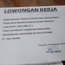 Daftar pabrik di sumedang ini kami share barangkali anda membutuhkannya untuk keperluan melamar kerja saat ada lowongan ataupun sebagai bahan referensi untuk keperluan lain. Info Lowongan Kerja Pasuruan Facebook