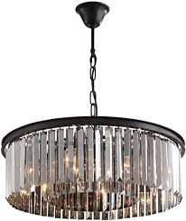 Maybe you would like to learn more about one of these? Siljoy Modern Crystal Chandelier Round 6 Lights Ceiling Hanging Lamp Black Metal Frame Fixture For Dining Room Island Kitchen Dia 21 7 Amazon Com