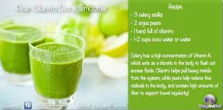 Pear Cilantro Detox Smoothie Easy Green Smoothie Green Smoothie Recipes Healthy Green Smoothies