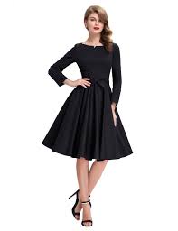 Vintage Long Sleeve Polka Dots Print Button Up Shirt Swing Dress Uniqistic Com Vintage Black Dress Vintage Dresses 50s Swing Shirt Dress