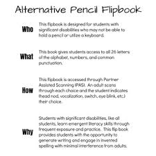 Alternative Pencil Flipbook Writing Tool For Special Education