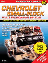 Chevy V8 Engine Parts Interchange Book 262 267 283 305 307 327 350 400 Chevrolet Other Models Chevrolet Chevrolet Chevrolet Parts Chevy