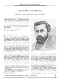 There are ubiquitous reports on the head and neck manifestations of ra with emphasis on the. Pdf The Arthritis Of Antoni Gaudi Cesar Diaz Torne Academia Edu