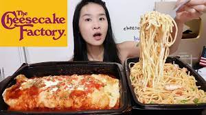 Monster Burrito Cheesecake Factory Huge Burrito Creamy Carbonara Pasta Noodles Mukbang W Asmr Youtube