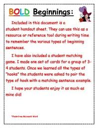 Bold Beginnings Worksheets Teaching Resources Tpt