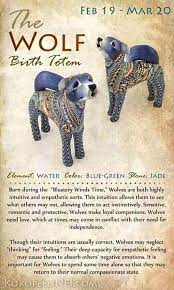 Wolf Birth Totem February 19 March 20 Water Blue Green Jade Survive Thrive Inspire L Birth Totem Birth Totem Animals Native American Wolf