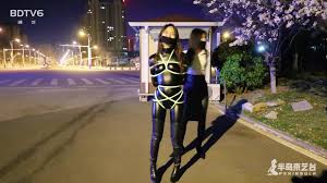 Chinese Bondage - Night Walk With Fluorescent Ropes - VJAV.com