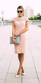 Champagne & ivory sheath/mermaid sincerity wedding dress (obo) $199.00. 30 Wedding Guest Dresses For Every Seasons Style Blush Lace Dress Pink Prom Dresses Short Blush Pink Prom Dresses