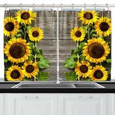 There really is no need to go to all the trouble and expense of repainting your walls to other kitchen wall decor includes decorative paper borders, clocks, plaques and calendars. Sunflower Wood Board Kitchen Curtains 2 Panel Set Decor Window Drapes 55 X 39 Ebay