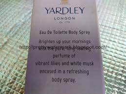 Yardley morning dew exudes freshness that lingers from morning through the day. Pretty Watermarks Review Yardley London Morning Dew Body Spray