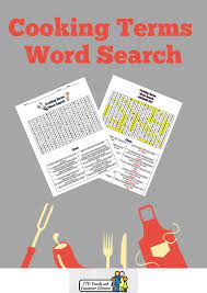 Cooking Terms Word Search Culinary Arts Nutrition Or Hospitality Family And Consumer Science Middle School Resources High School Resources