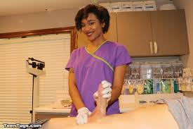 Nurse Jasmine Barnes Milks Patient With Latex Gloves