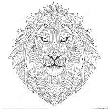 Umbrella coloring page color color therapy. Lion Ethnic Zentangle Adults Coloring Pages Printable