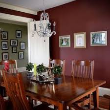 Green With Burgundy Accent Wall Nice Color Combo Dining Room Colors Dining Room Paint Colors Dining Room Wall Color