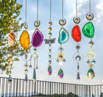 Amazon.com: 7 PCS Crystal Suncatcher, Hanging Suncatchers ...