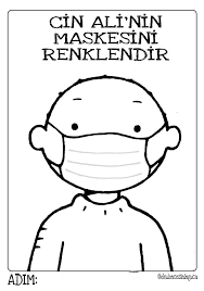 korona virus maske boyama ve tasarim boyama sayfalari maskeler egitim