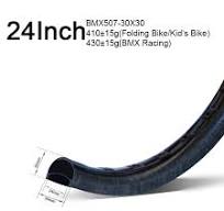 24 بوصة 30mm عرض 30 مم عمق 507 الكربون BMX جنوط
