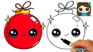 How To Draw A Christmas Ornament Easy And Cute Easy Christmas Drawings Christmas Drawing Christmas Pictures To Draw
