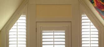 Triangle windows can be confused for trapezoid windows. Rake Triangle Shutters In Southern California Sunburst Shutters Southern Ca