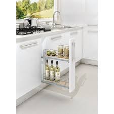 Rev A Shelf 5322 Bcsc 5 Gr Grey 5322 Series 6 Inch Wide Two Tier Pull Out Base Organizer With Blumotion Soft Close Slides Kitchen Design Cabinets Organization Rev A Shelf