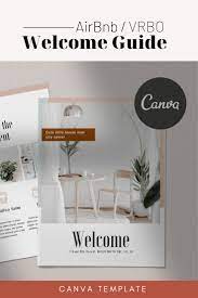 Airbnb Welcome Book Template Guest Book Canva Template Etsy In 2021 House Guide Book Template Templates