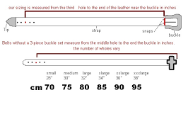 When you receive the belt, it will be complemented with a buckle. Sizing Instructions B B Simon
