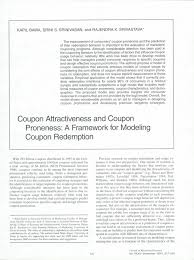 Writers, researchers, and analysts who know what the dmv wants from applicants and how to teach it. Pdf Coupon Attractiveness And Coupon Proneness A Framework For Modeling Coupon Redemption