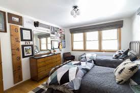 Of course, the most important part of a bedroom is the bed. Modern Big Boys Bedroom Bright Green Door