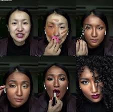 Women at same time make a hairdress on long hair and apply a tonal cream on skin. What Do You Think About The Situation Involving Jella A Korean Makeup Youtuber Apparently Doing Blackface Quora
