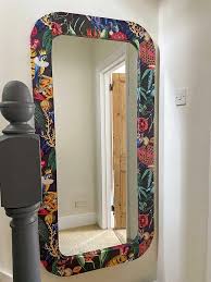 Shiplap fireplace subway tile shower built in cabinets ikea laundry room built in desk cement tiles gray laundry room blue. How To Wallpaper Furniture An Ikea Mirror Hack Pillar Box Blue