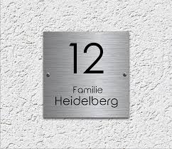 hochwertige plakette 12x12 cm aus edelstahl mit gravur gravuru de edelstahlturen briefkastenschild gravur