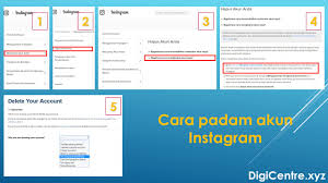 Entah karena berhenti menggunakan facebook atau karena alasan lain sementara, untuk memblokir permanen atau menghapus selamanya akun facebook pada android, gunakan browser yang ada pada android. Cara Padam Akaun Instagram Ig Deactivate Kekal Dan Sementara