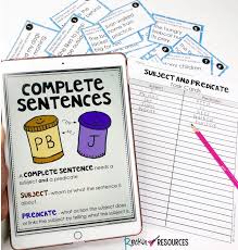 Subjects predicates anchor chart crafting connections. How To Get Your Students To Write In Complete Sentences Upper Elementary Snapshots