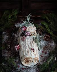 Buche De Noel Meringue Torch Yule Log Cake Yule Log Cake Christmas Yule Log Yule Log Recipe