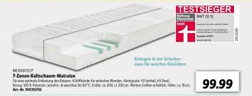 Vergleich 2021 auf ✓ bild.de: Meradiso 7 Zonen Kaltschaum Matratze Angebot Bei Lidl