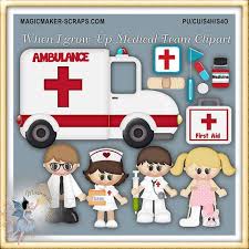 Medical Team Clipart Doctor Nurse Hospital When I Grow Up Etsy Clip Art When I Grow Up Calendar Stickers