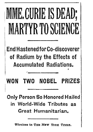 Your obituary is all about you, so it should reflect your personality and style. Mme Curie Is Dead Martyr To Science The New York Times Stirring Obituary For Marie Curie Brain Pickings