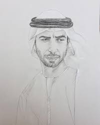 Saeed Bin Hasher Bin Maktoum Al Maktoum Por Vasimic Via Laftah1 Male Sketch Art Male