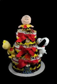 Bright yellow contrasted with black, honeycomb or striped patterns, and sweet honey flavors are all great ways to. 3 Tier Peanuts Diaper Cake Baby Shower Luxe Centerpiece Gift Neutral Charlie Brown Snoopy Woodstock