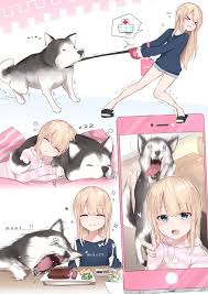 Art Girl And Husky Kusozako Kyuketsuki Chan Anime Memes Funny Anime Funny Anime