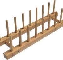Brown Plate Wood Dish Drying Rack | Kitchen Countertop Plate Drainers | Pot  Lid Holder - 17" x 4.5" x 4"