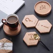 Check spelling or type a new query. Lovely Wooden Mug Coaster Cup Mats Round Wood Drink Coasters Table Placemat For Mugs Glasses Bar Kitchen Accessories Home Decor Mats Pads Aliexpress
